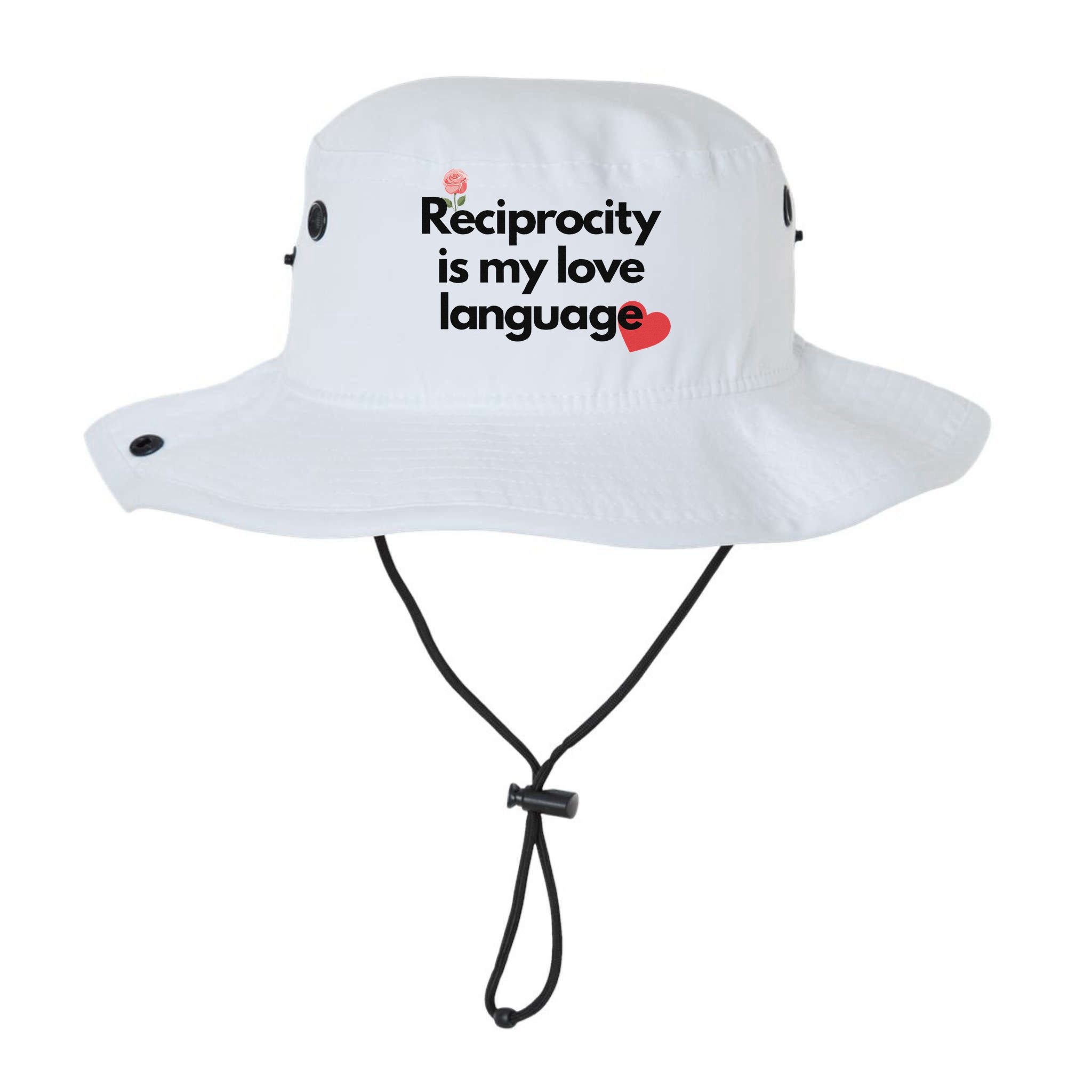 Reciprocity Is My Love Language Flower Red Heart Bucket Hat