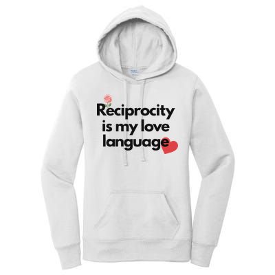 Reciprocity Is My Love Language Flower Red Heart Women's Pullover Hoodie