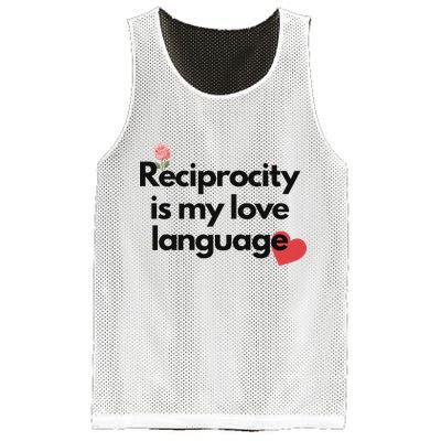 Reciprocity Is My Love Language Flower Red Heart Mesh Reversible Basketball Jersey Tank