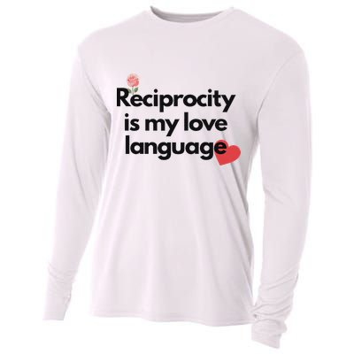 Reciprocity Is My Love Language Flower Red Heart Cooling Performance Long Sleeve Crew