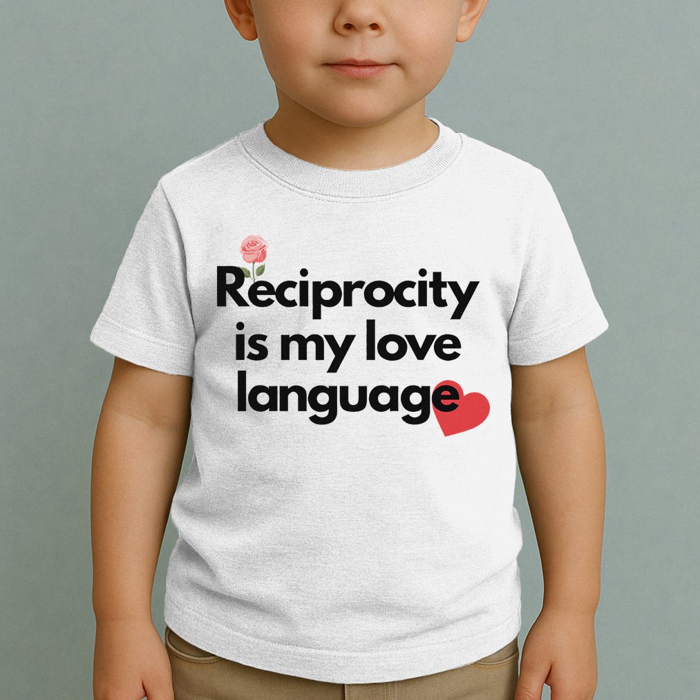 Reciprocity Is My Love Language Flower Red Heart Toddler T-Shirt