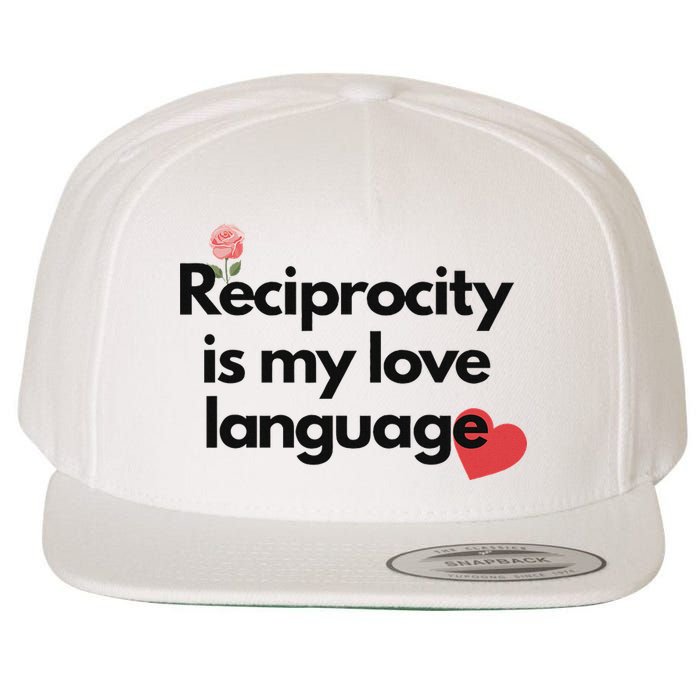 Reciprocity Is My Love Language Flower Red Heart Wool Snapback Cap