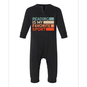 Reading Is My Favorite Sport Bookworm Infant Fleece One Piece