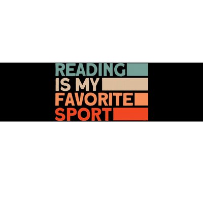 Reading Is My Favorite Sport Bookworm Bumper Sticker