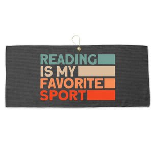 Reading Is My Favorite Sport Bookworm Large Microfiber Waffle Golf Towel