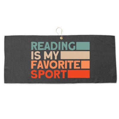 Reading Is My Favorite Sport Bookworm Large Microfiber Waffle Golf Towel