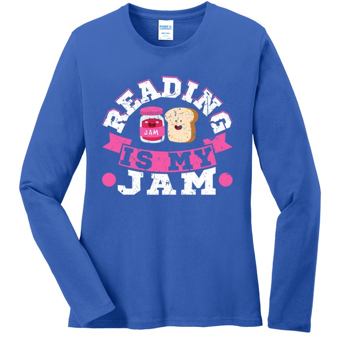 Reading Is My Jam Cool Fun Birthday Christmas Funny Gift Readers Gift Ladies Long Sleeve Shirt