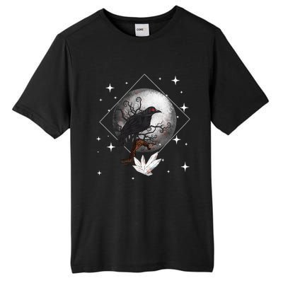 Raven In Moonlight Witchcraft Crow Occult Witchcraft Tall Fusion ChromaSoft Performance T-Shirt