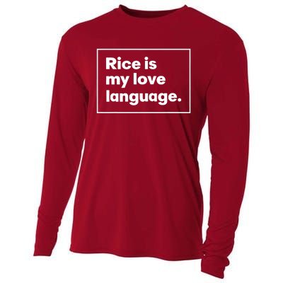 Rice Is My Love Language Funny Cooling Performance Long Sleeve Crew