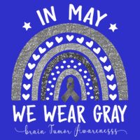 Rainbow In May We Wear Gray Brain Tumor Awareness Month Gift 16 in Basic Backpack