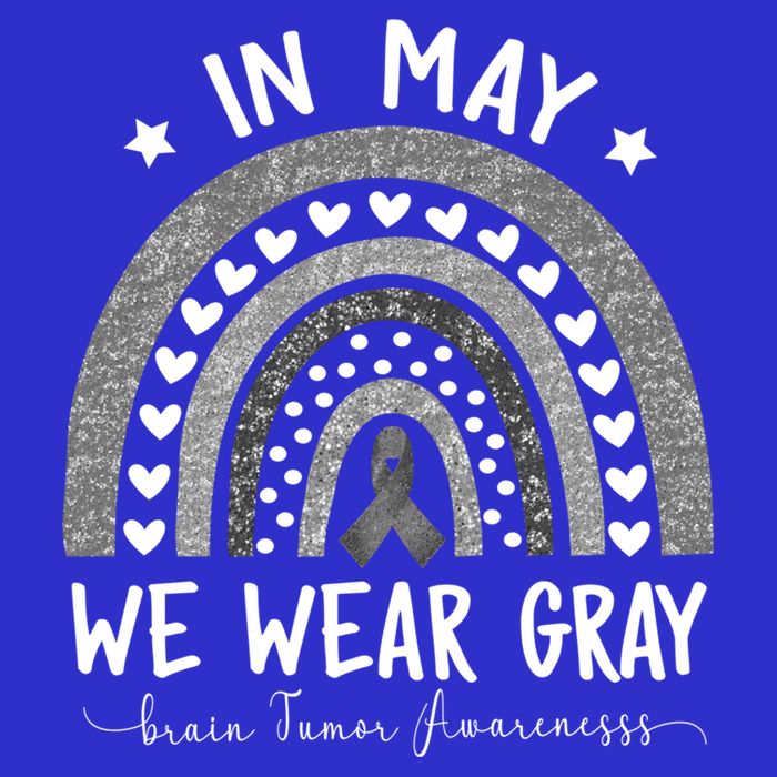 Rainbow In May We Wear Gray Brain Tumor Awareness Month Gift 16 in Basic Backpack