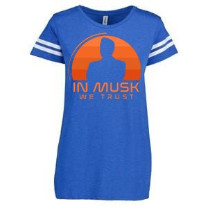 Retro In Musk We Trust Enza Ladies Jersey Football T-Shirt