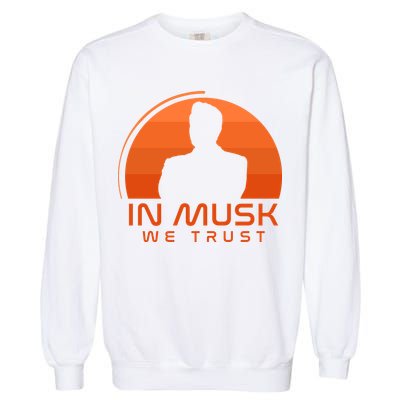 Retro In Musk We Trust Garment-Dyed Sweatshirt