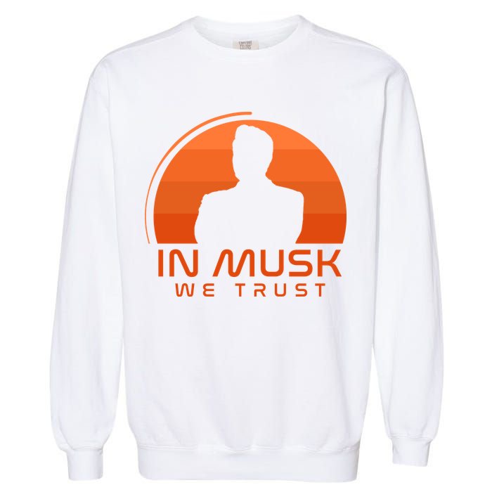 Retro In Musk We Trust Garment-Dyed Sweatshirt