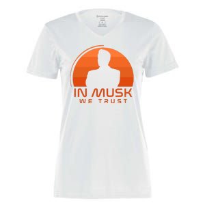 Retro In Musk We Trust Women's Momentum V-Neck T-Shirt