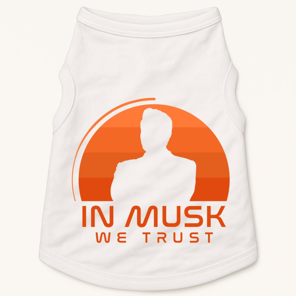 Retro In Musk We Trust Doggie Tank