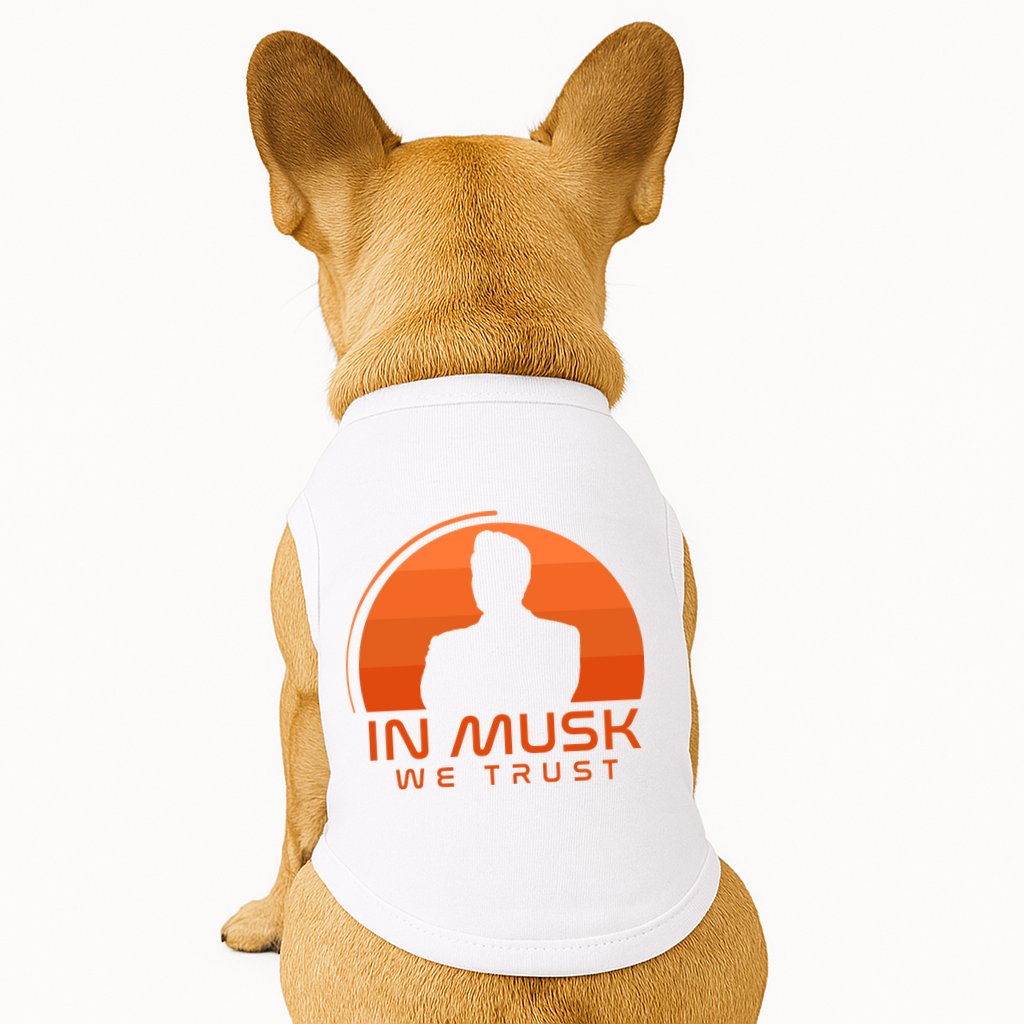 Retro In Musk We Trust Doggie Tank