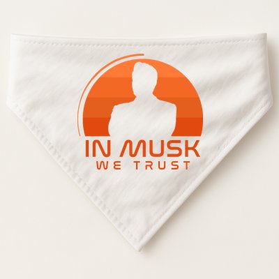 Retro In Musk We Trust USA-Made Doggie Bandana