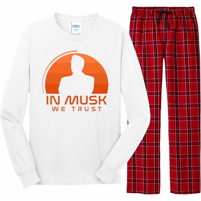 Retro In Musk We Trust Long Sleeve Pajama Set