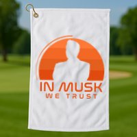 Retro In Musk We Trust Golf Towel