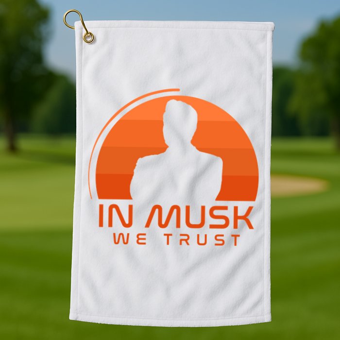 Retro In Musk We Trust Golf Towel