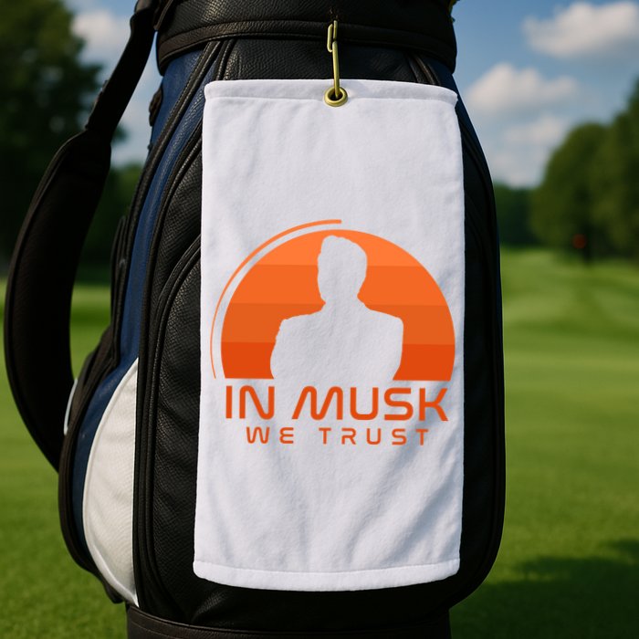 Retro In Musk We Trust Golf Towel