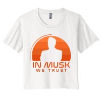 Retro In Musk We Trust Crop Top