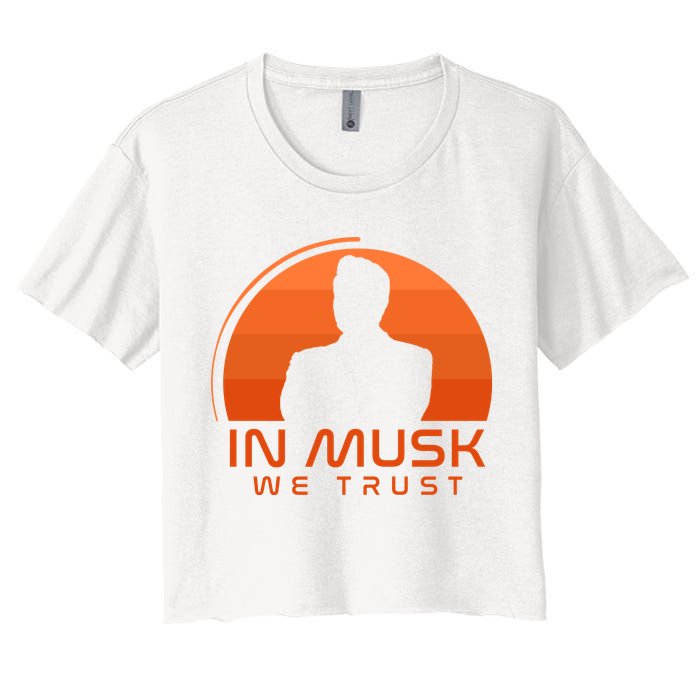 Retro In Musk We Trust Crop Top
