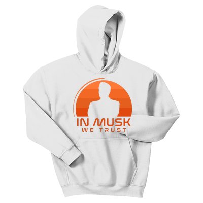 Retro In Musk We Trust Kids Hoodie