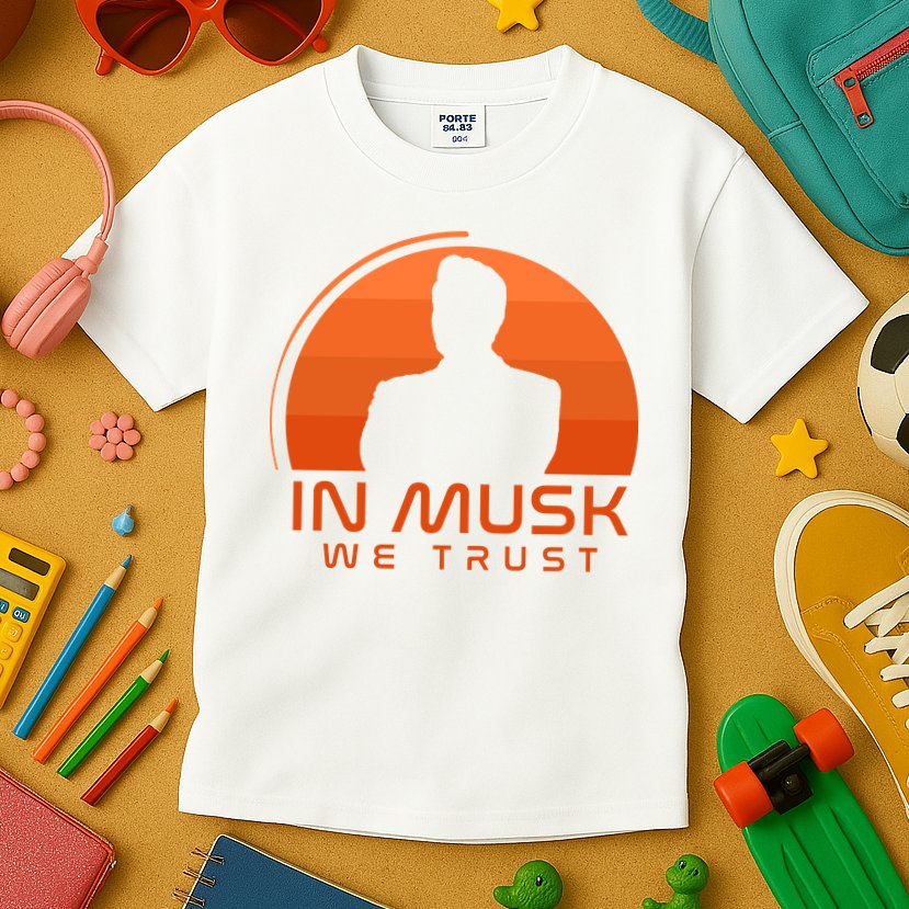Retro In Musk We Trust Kids T-Shirt