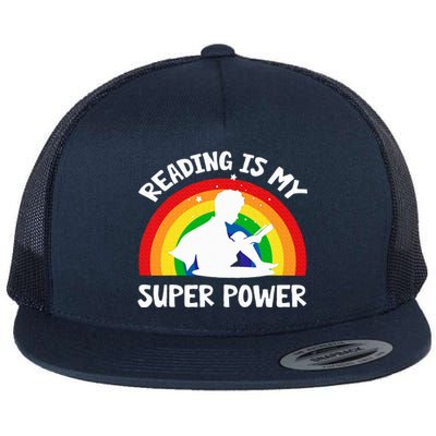 Reading Is My Superpower Book Flat Bill Trucker Hat