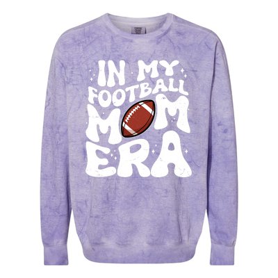 Retro In My Football Mom Era Colorblast Crewneck Sweatshirt