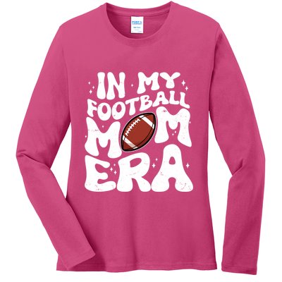 Retro In My Football Mom Era Ladies Long Sleeve Shirt