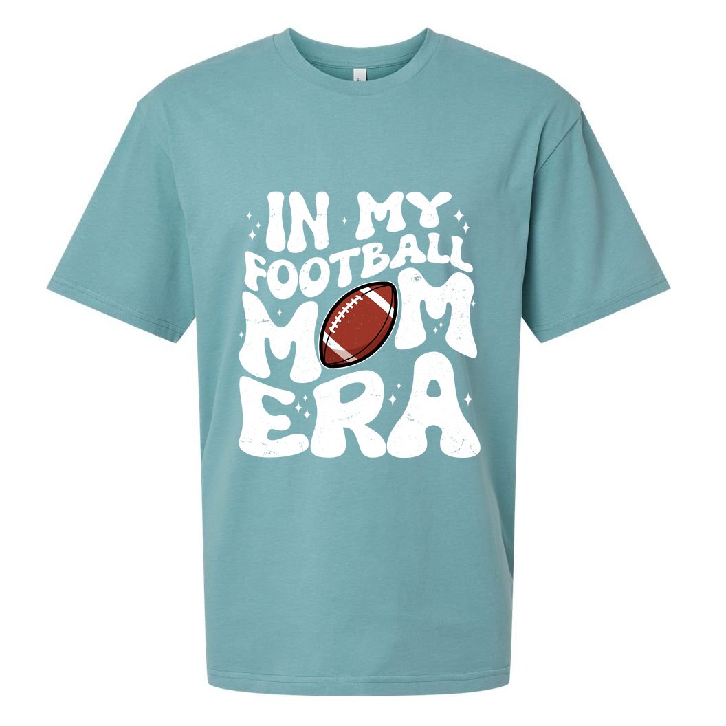 Retro In My Football Mom Era Sueded Cloud Jersey T-Shirt