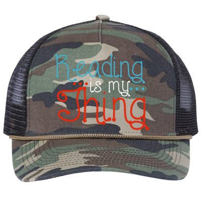 Reading Is My Thing Books Reading Gift Retro Rope Trucker Hat Cap