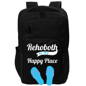 Rehoboth Is My Happy Place Cute Delaware Beach Vacation Meaningful Gift Impact Tech Backpack