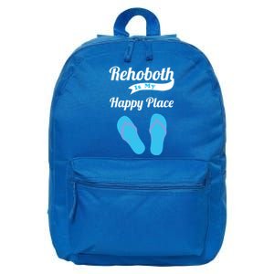 Rehoboth Is My Happy Place Cute Delaware Beach Vacation Meaningful Gift 16 in Basic Backpack