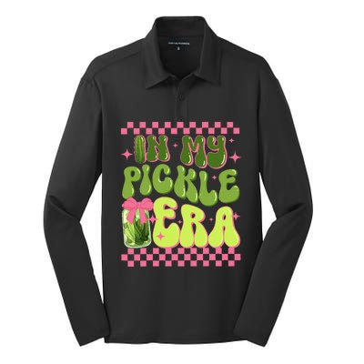 Retro In My Pickle Era Silk Touch Performance Long Sleeve Polo