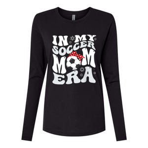 Retro In My Soccer Mom Era Mama Boy Womens Cotton Relaxed Long Sleeve T-Shirt