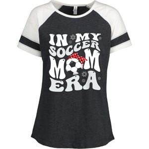 Retro In My Soccer Mom Era Mama Boy Enza Ladies Jersey Colorblock Tee