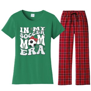 Retro In My Soccer Mom Era Mama Boy Women's Flannel Pajama Set