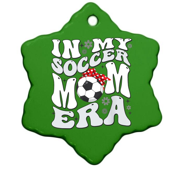 Retro In My Soccer Mom Era Mama Boy Ceramic Star Ornament