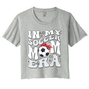 Retro In My Soccer Mom Era Mama Boy Women's Crop Top Tee