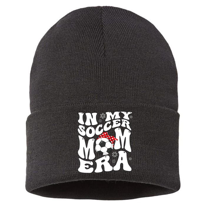 Retro In My Soccer Mom Era Mama Boy Sustainable Knit Beanie