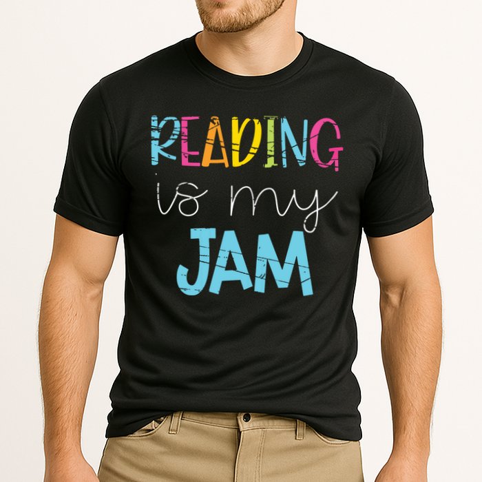 Reading Is My Jam Read Teacher ELA Teacher Cooling Performance Crew T-Shirt