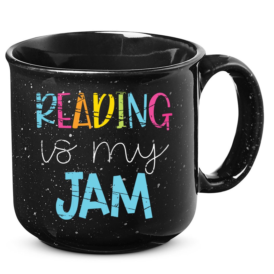 Reading Is My Jam Read Teacher ELA Teacher 15oz Campfire Ceramic Mug