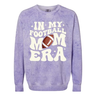 Retro In My Football Mom Era Football Mama Colorblast Crewneck Sweatshirt