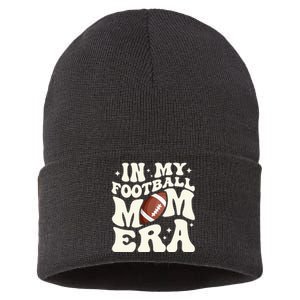 Retro In My Football Mom Era Football Mama Sustainable Knit Beanie