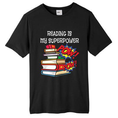 Reading Is My Super Power Superhero Best English Teacher Tall Fusion ChromaSoft Performance T-Shirt