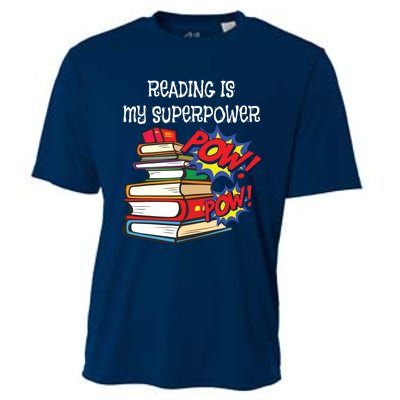 Reading Is My Super Power Superhero Best English Teacher Cooling Performance Crew T-Shirt